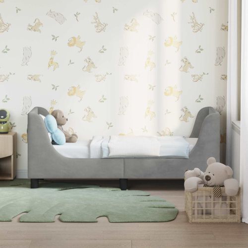 Легло за малко с главна дъска Светлосиво 70 x 140 cm Кадифе