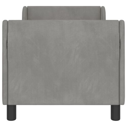 Легло за малко с главна дъска Светлосиво 70 x 140 cm Кадифе