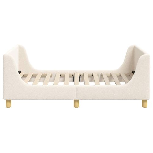 Легло за деца с табла с таблото Крем 80 x 160 cm Вълнена тъкан