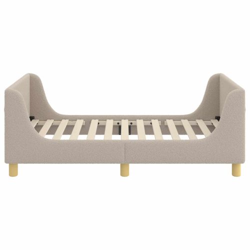 Легло за деца с табла Светлосиво 80 x 160 cm Вълнена тъкан