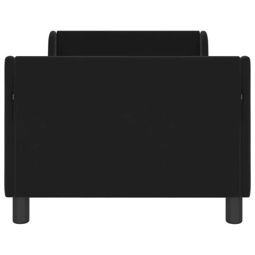 Легло за деца с табла с таблото Черно 80 x 160 cm Кадифе