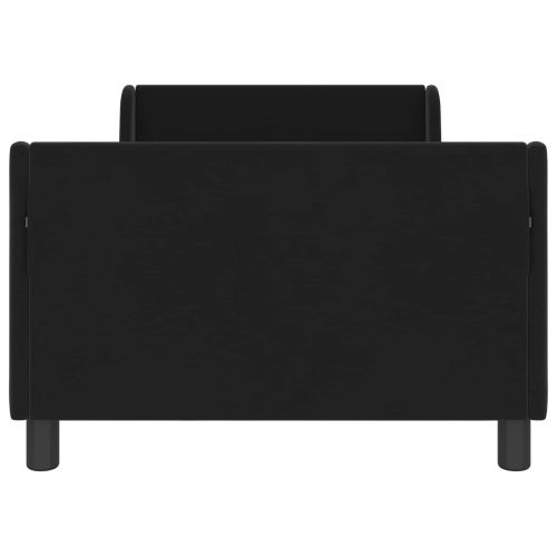 Легло за деца с табла с таблото Черно 80 x 200 cm Кадифе