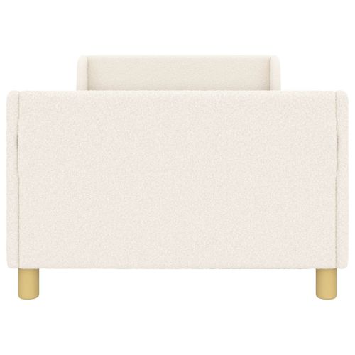 Легло за деца с табла с таблото Крем 90 x 190 cm Вълнена тъкан