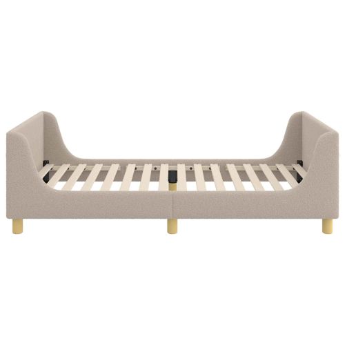 Легло за деца с табла Светлосиво 90 x 200 cm Вълнена тъкан