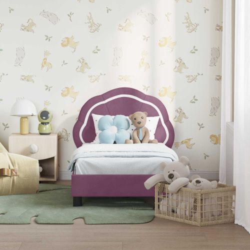 Легло за малко с главна дъска Лилаво 70 x 140 cm Кадифе