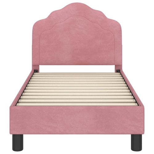 Легло за малко с главна дъска Розово 70 x 140 cm Кадифе