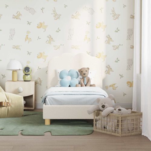 Легло за малко с главна дъска Крем 70 x 140 cm Вълнена тъкан