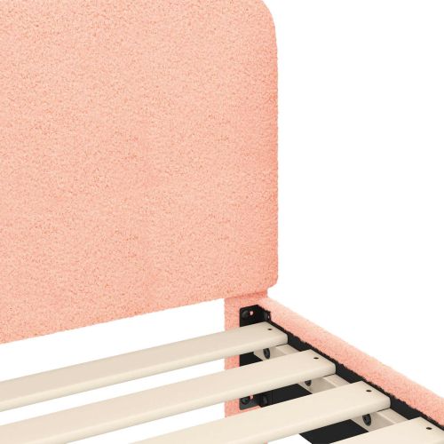 Легло за деца с табла Розово 80 x 200 cm Вълнена тъкан