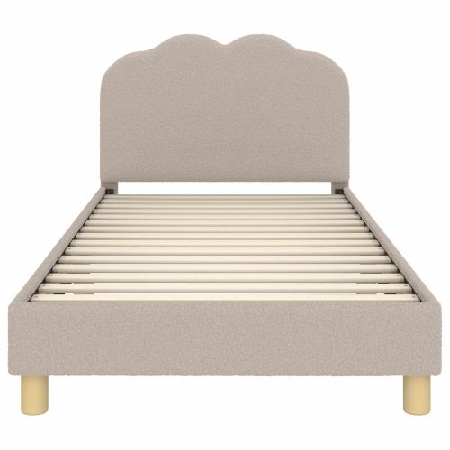 Легло за деца с табла Светлосиво 90 x 200 cm Вълнена тъкан