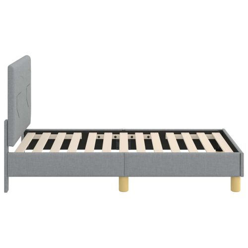 Легло за малко с главна дъска Светлосиво 70 x 140 cm текстил