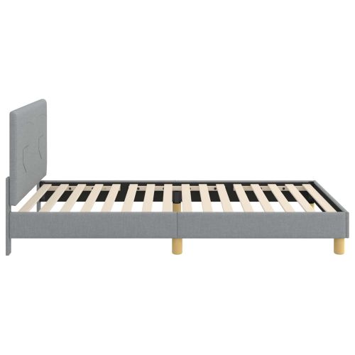 Легло за деца с табла с таблото Светлосиво 90 x 190 cm текстил