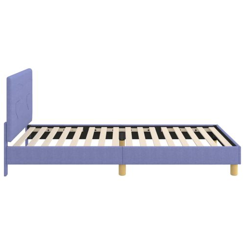 Легло за деца с табла с таблото Дънково син 90 x 190 cm текстил