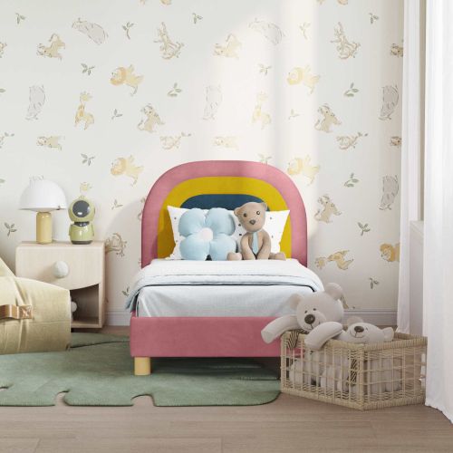 Легло за малко с главна дъска Розово 70 x 140 cm Кадифе