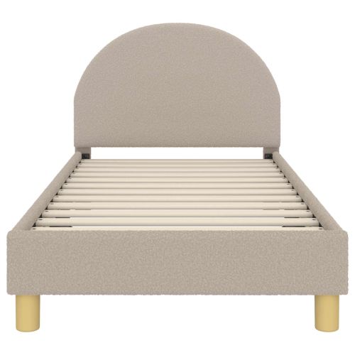 Легло за деца с табла Светлосиво 80 x 160 cm Вълнена тъкан