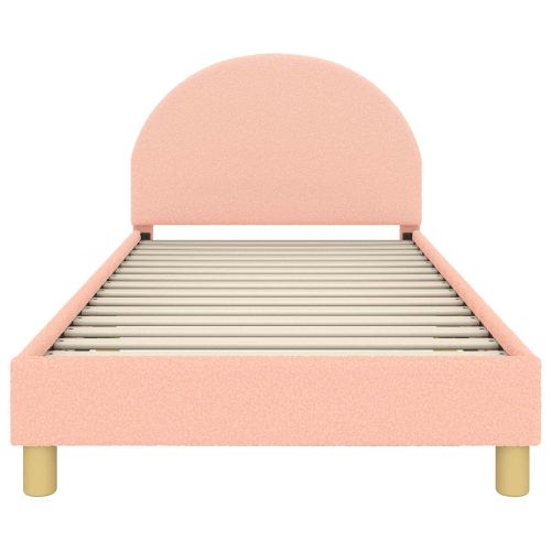 Легло за деца с табла Розово 90 x 200 cm Вълнена тъкан