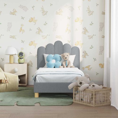 Легло за малко с главна дъска Светлосиво 70 x 140 cm текстил