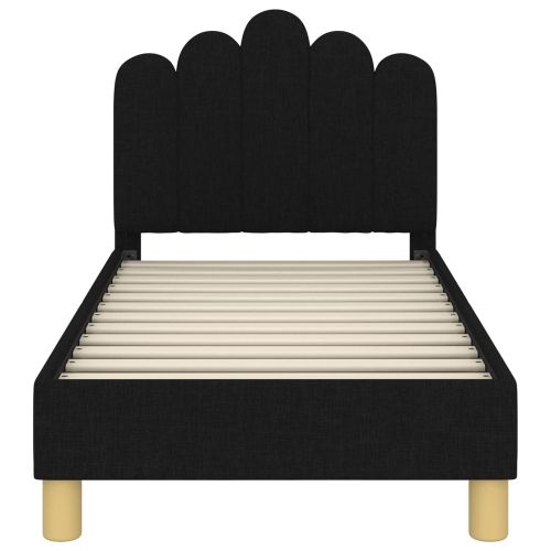 Легло за малко с главна дъска Черно 70 x 140 cm текстил