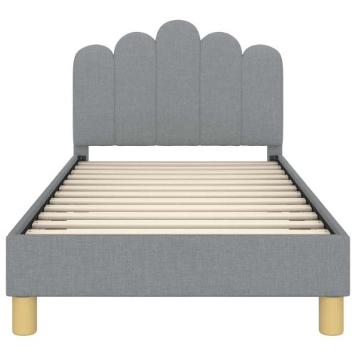 Легло за малко с главна дъска Светлосиво 80 x 160 cm текстил