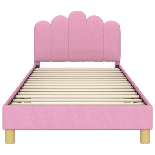 Легло за малко с главна дъска Розово 90 x 190 cm текстил