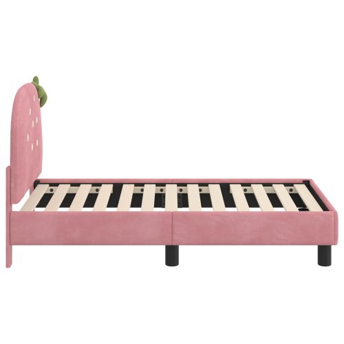 Легло за малко с главна дъска Розово 70 x 140 cm Кадифе