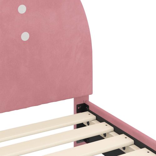 Легло за малко с главна дъска Розово 70 x 140 cm Кадифе
