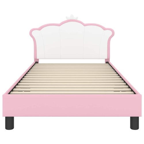 Легло за деца с табла с таблото Розово 90 x 200 cm PU