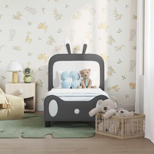 Легло за малко с главна дъска Светлосиво 70 x 140 cm PU