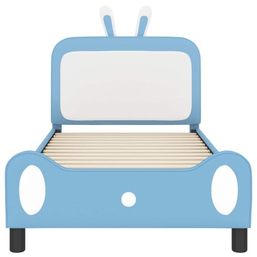 Легло за деца с табла с таблото Синьо 90 x 200 cm PU