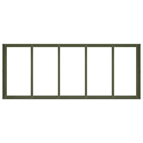 Кашпа, маслиненозелена, 200x80x40 см, стомана