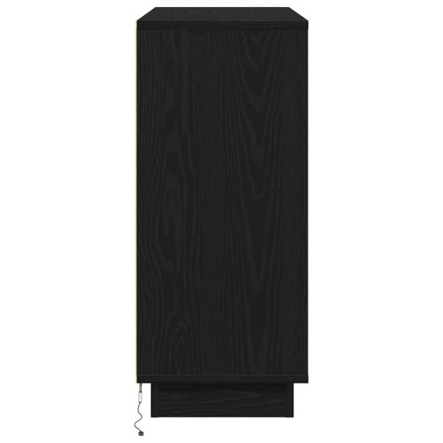 LED конзолна маса Черния дъб 90 х 32 х 75 см Инженерно дърво