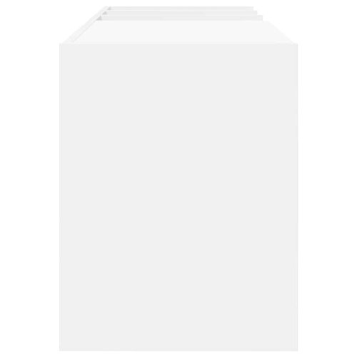 Шкаф за грамофонни плочи Бяло 78.5 x 35 x 45 см Инженерно дърво