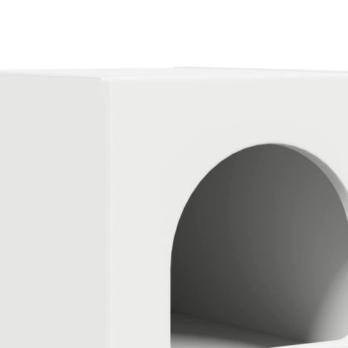 Нощно шкафче 2 pcs Бяло 29.5 x 35 x 50 см Инженерно дърво