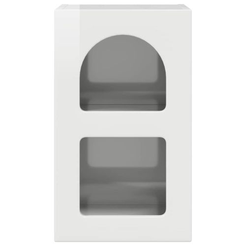 Нощно шкафче 2 pcs Лъскаво бяло 29.5 x 35 x 50 см