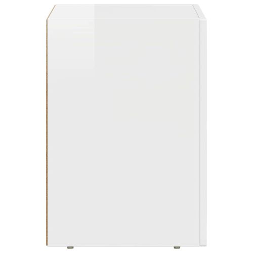 Нощно шкафче 2 pcs Лъскаво бяло 29.5 x 35 x 50 см