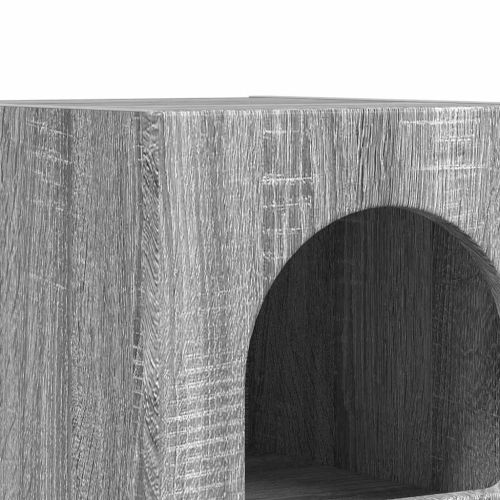 Нощно шкафче 2 pcs Сив Сонома 29.5 x 35 x 50 см Инженерно дърво