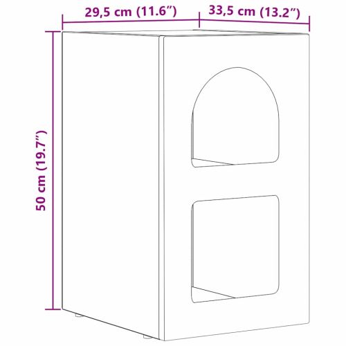 Нощно шкафче 2 pcs Дъб 29.5 x 35 x 50 см Инженерно дърво
