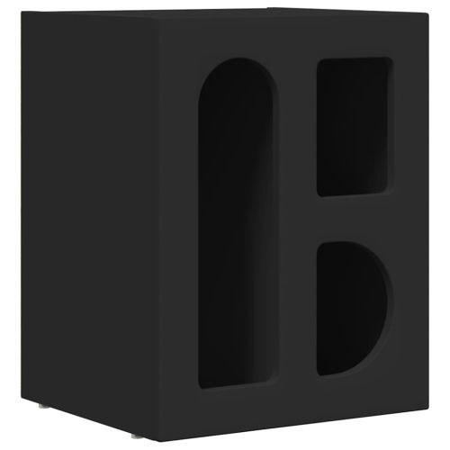 Нощно шкафче 2 pcs Черно 40 x 35 x 50 см Инженерно дърво