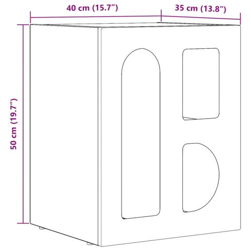 Нощно шкафче Лъскаво бяло 40 x 35 x 50 см Инженерно дърво