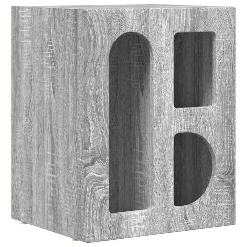 Нощно шкафче 2 pcs Сив Сонома 40 x 35 x 50 см Инженерно дърво
