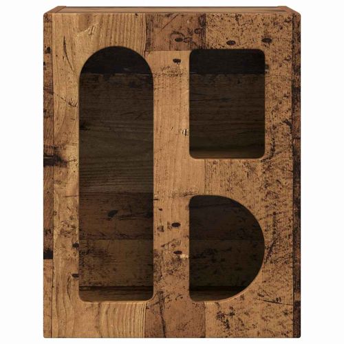 Нощно шкафче 2 pcs Старо дърво 40 x 35 x 50 см Инженерно дърво