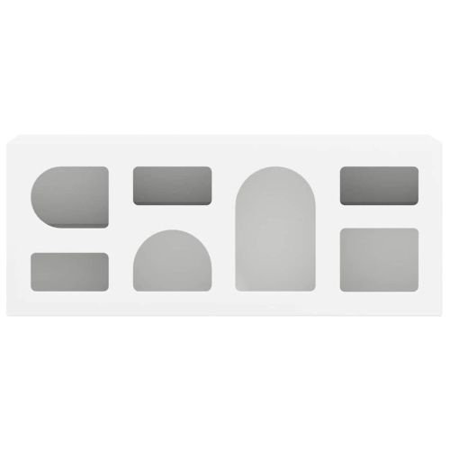 ТВ шкаф Бяло 100 x 35 x 40 см Инженерно дърво