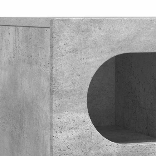 ТВ шкаф Циментено сиво 100 x 35 x 40 см Инженерно дърво