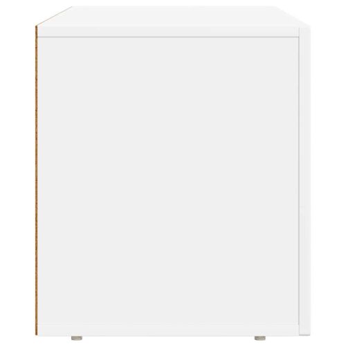 ТВ шкаф Бяло 80 x 35 x 40 см Инженерно дърво