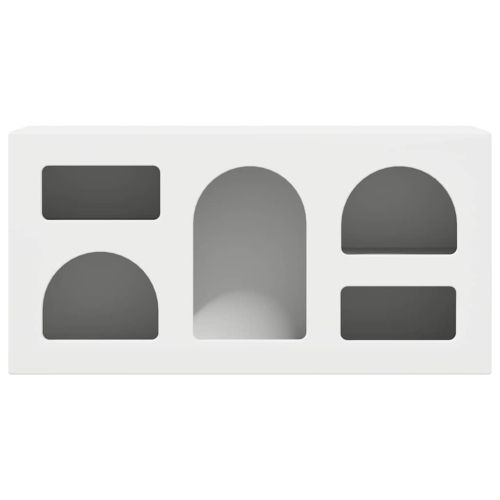 ТВ шкаф Бяло 80 x 35 x 40 см Инженерно дърво