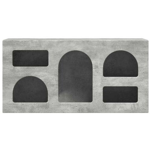 ТВ шкаф Циментено сиво 80 x 35 x 40 см Инженерно дърво