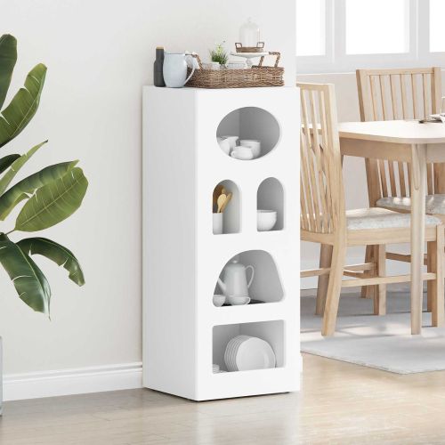 Служебен шкаф Бяло 40 x 35 x 100,5 см Инженерно дърво