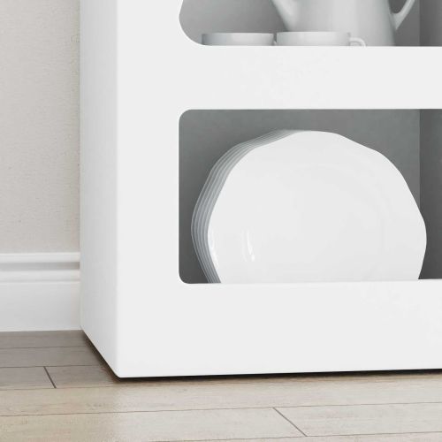 Служебен шкаф Бяло 40 x 35 x 100,5 см Инженерно дърво