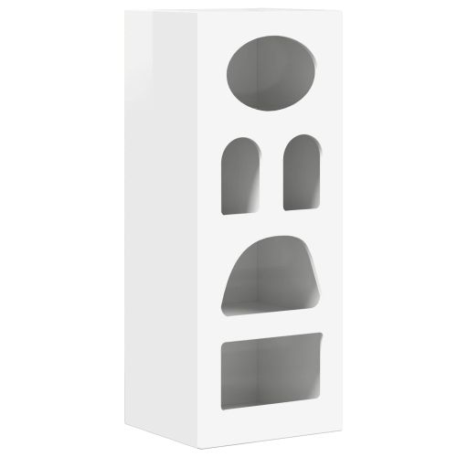 Служебен шкаф Лъскаво бяло 40 x 35 x 100,5 см Инженерно дърво