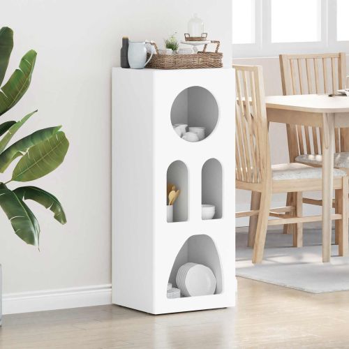 Служебен шкаф Бяло 40 x 35 x 100.5 см Инженерно дърво