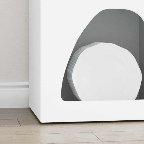 Служебен шкаф Бяло 40 x 35 x 100.5 см Инженерно дърво